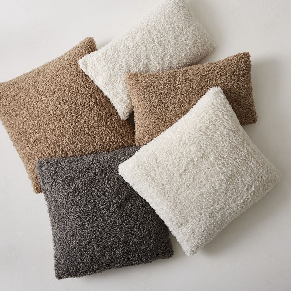 Cozy Faux Shearling Pillow Cover - West Elm Australia